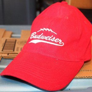 NFL bud budweiser beer Red hat cap Adjustable Rare One size Men's adulte